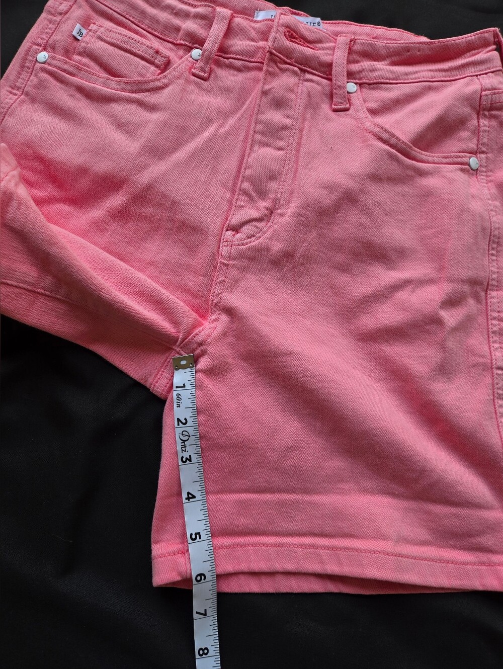 Judy Blue Pink High-Rise Denim Shorts - Picture 4 of 7
